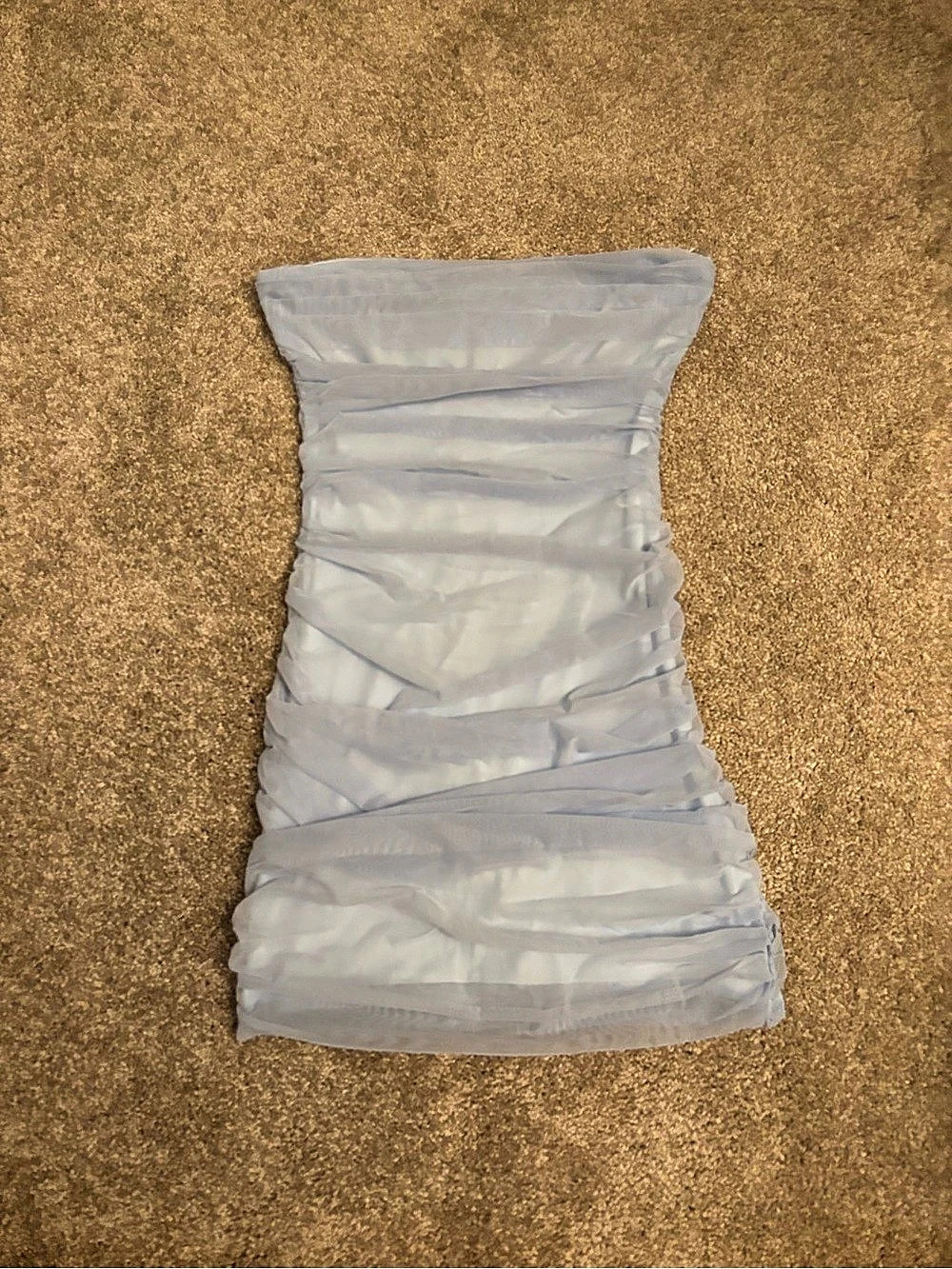 Windsor Ruched Mini Dress in Blue Size Medium NWT